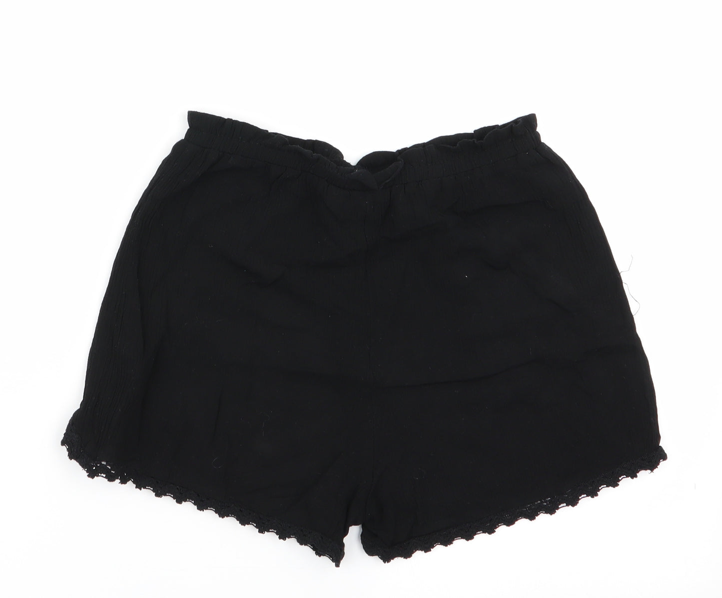 Primark Girls Black   Paperbag Shorts Size 10-11 Years