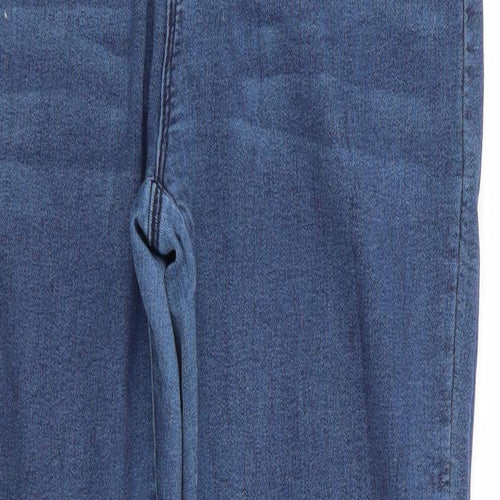 Boohoo Womens Blue   Skinny Jeans Size 12 L25 in - cropped