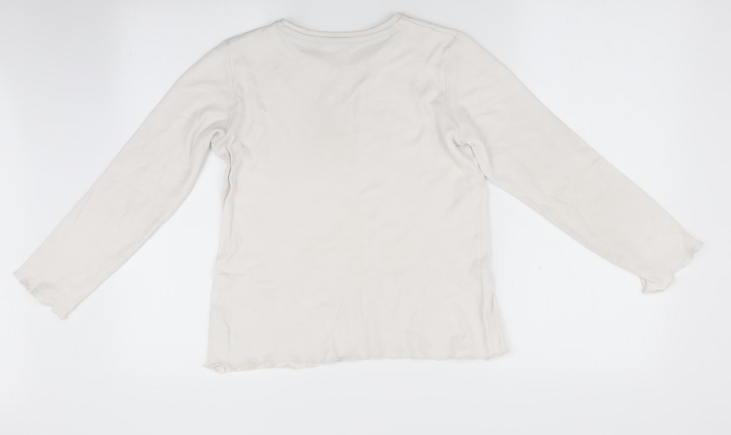 George Girls White Solid   Pyjama Top Size 11-12 Years  - Shine like the Stars