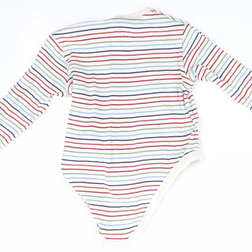 Fred and Flo Boys White Striped  Romper One-Piece Size 12-18 Months