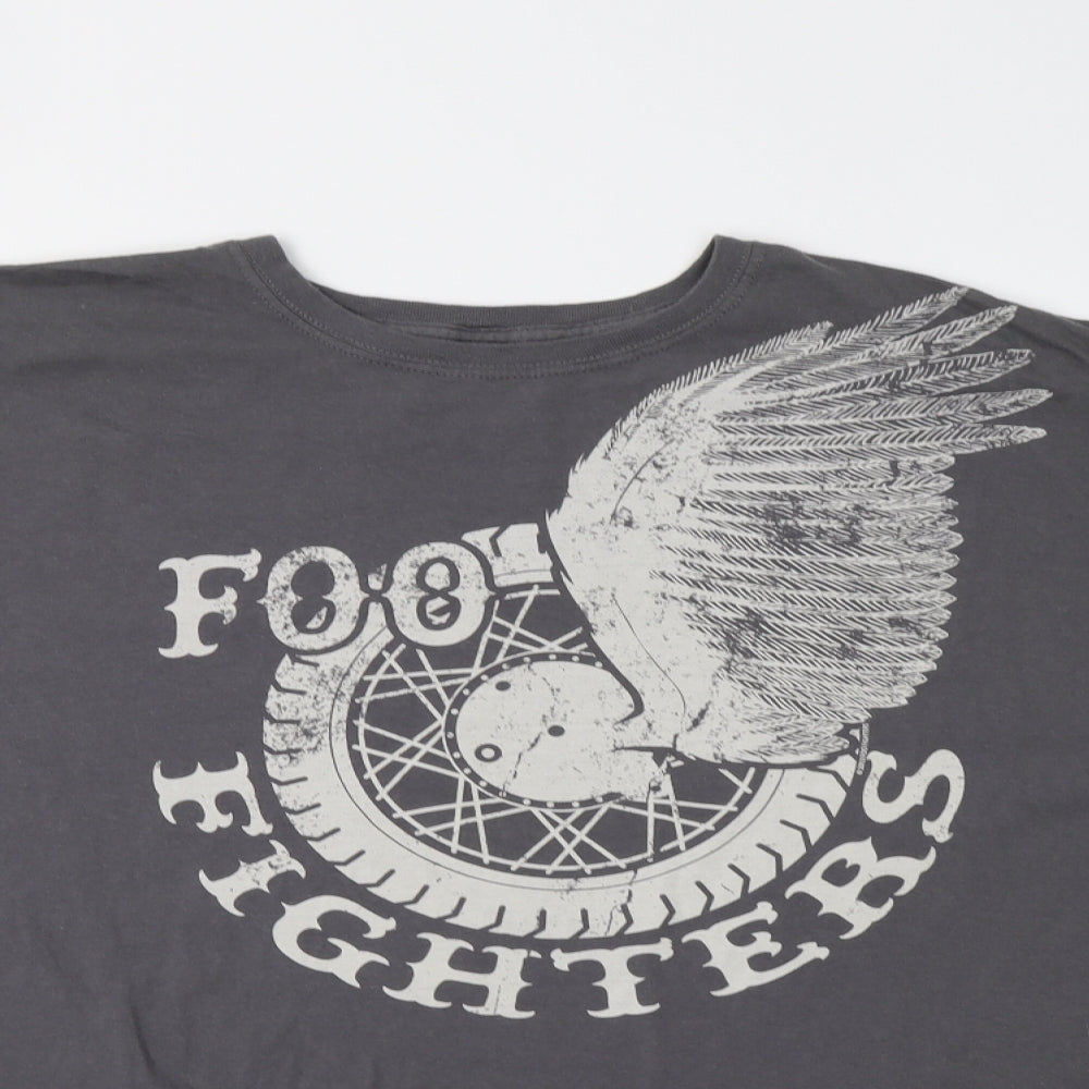 Gildan Mens Grey    T-Shirt Size 2XL  - Foo Fighters