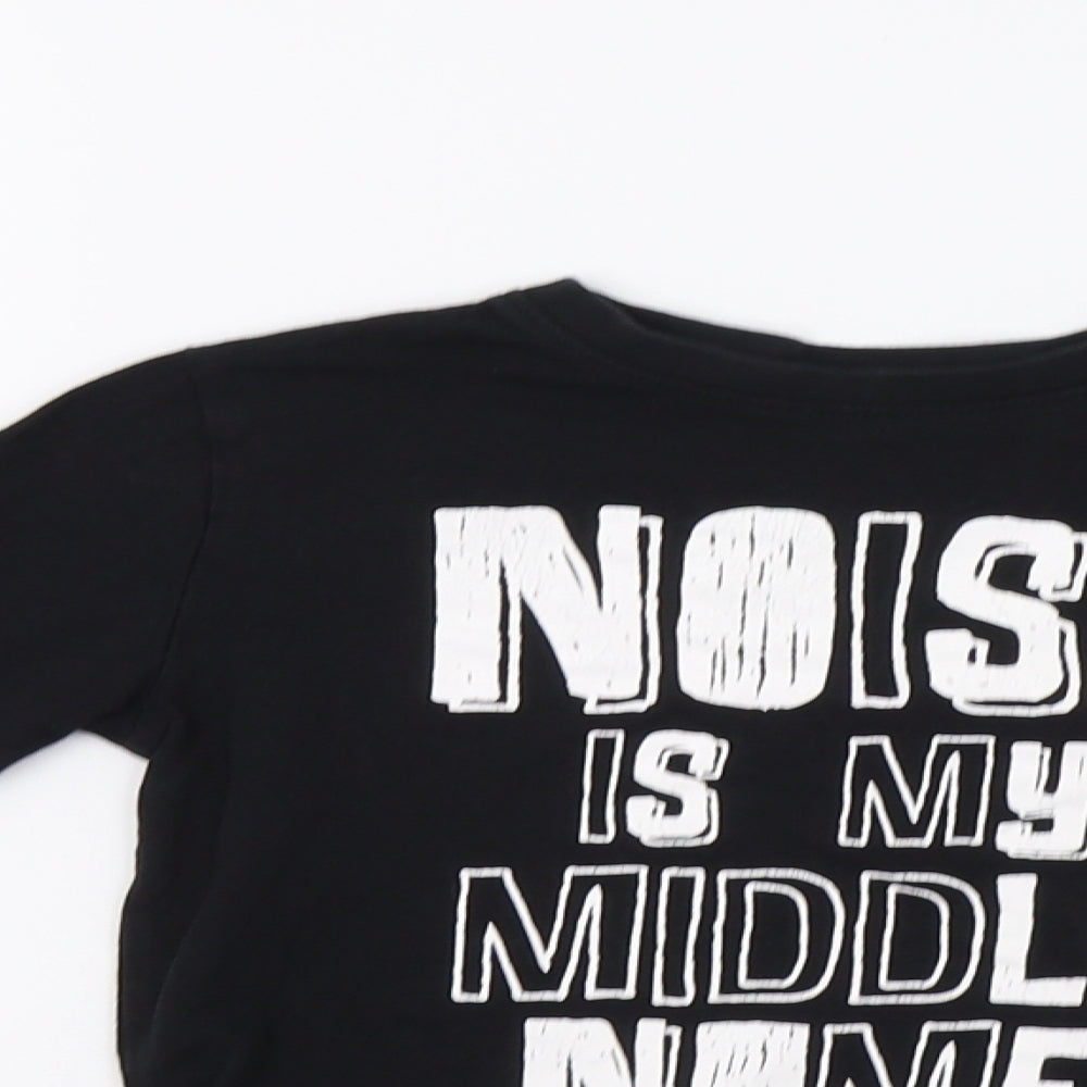 Primark Boys Black   Basic T-Shirt Size 5-6 Years  - Noisy