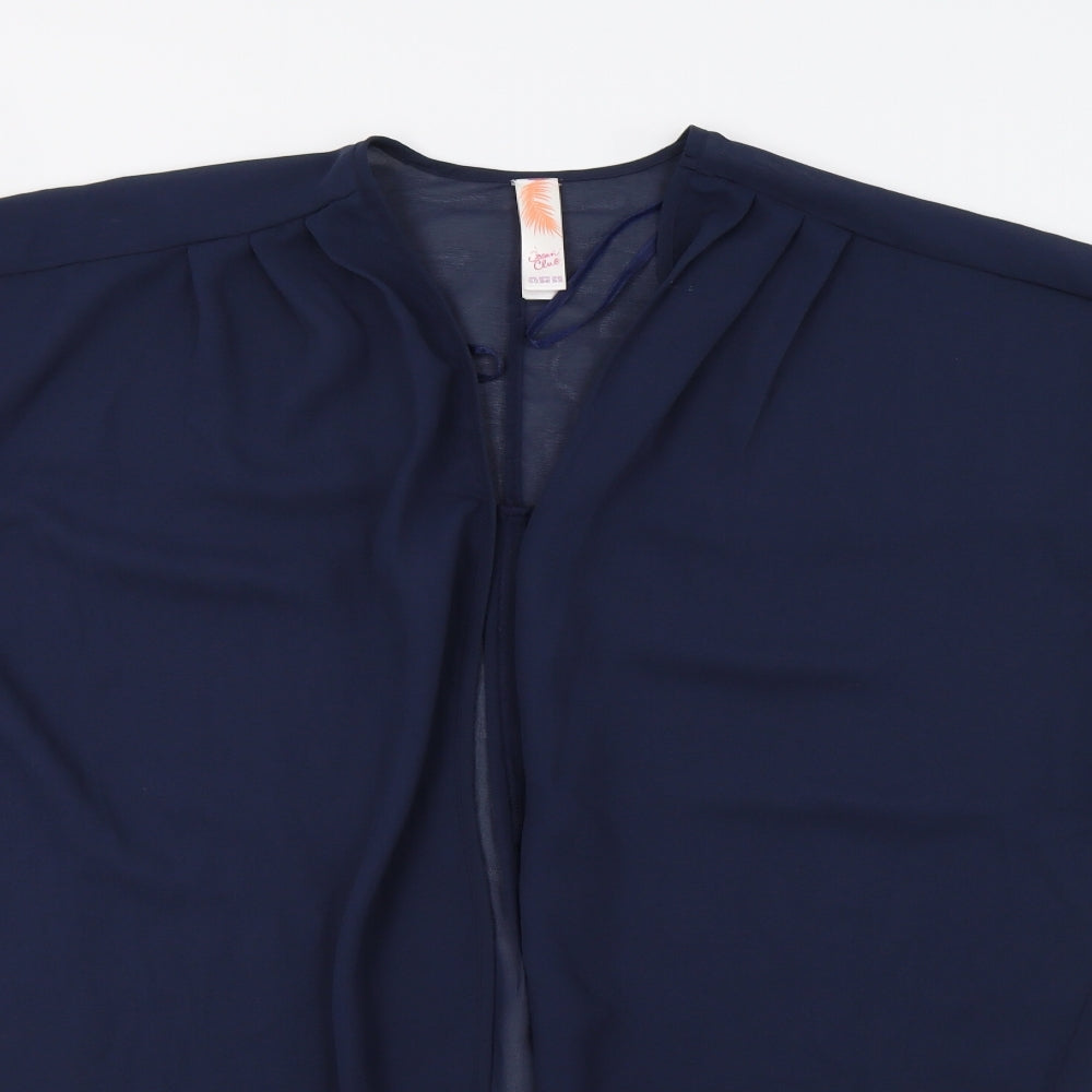 Ocean Club Womens Blue   Tunic Blouse Size 12  - Beach Cover Up