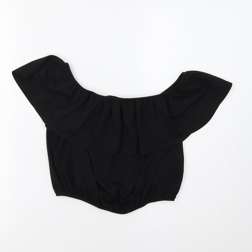 New Look Womens Black   Cropped Blouse Size 12
