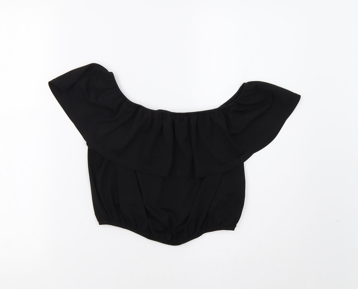 New Look Womens Black   Cropped Blouse Size 12