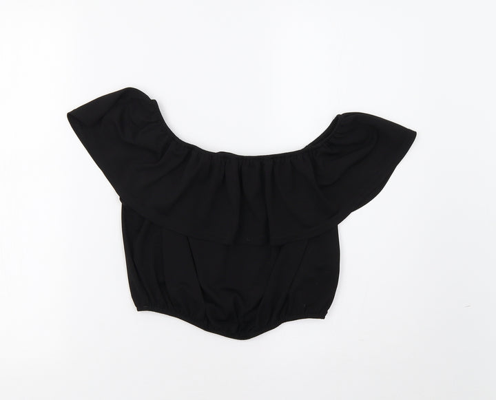 New Look Womens Black   Cropped Blouse Size 12