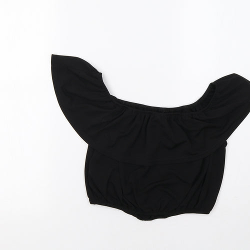 New Look Womens Black   Cropped Blouse Size 12