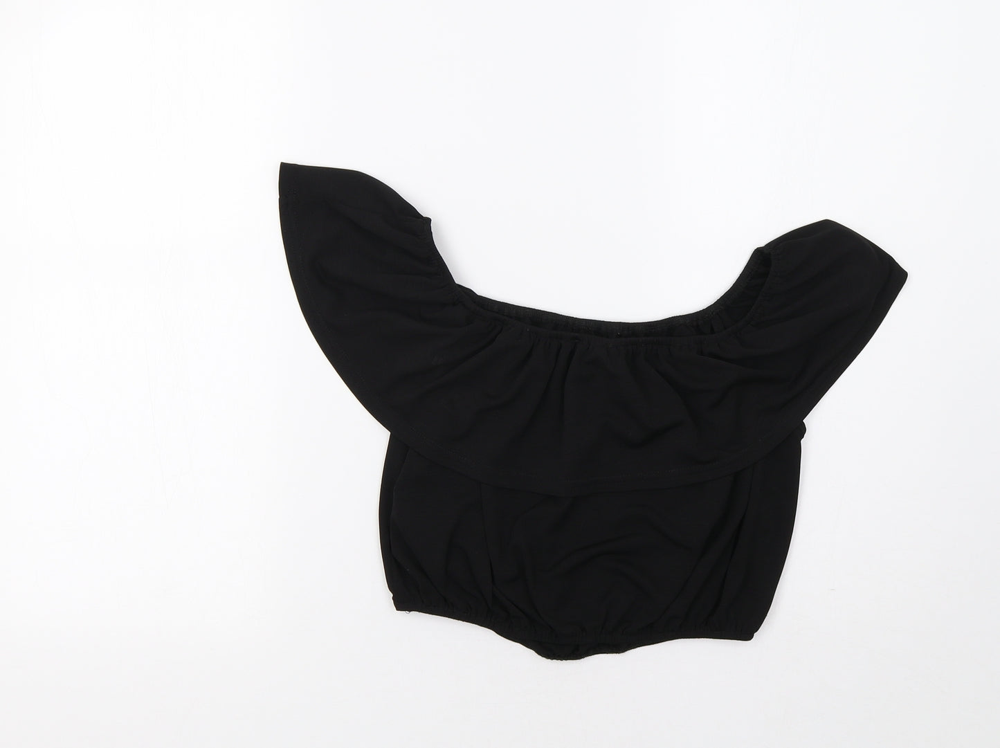 New Look Womens Black   Cropped Blouse Size 12