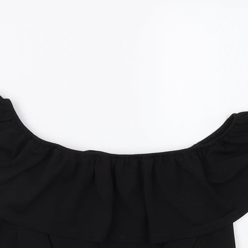 New Look Womens Black   Cropped Blouse Size 12