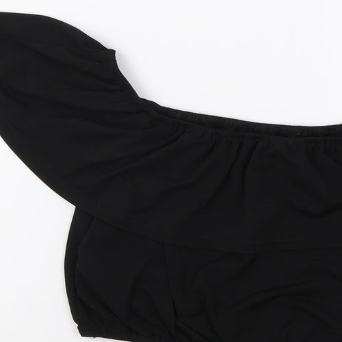 New Look Womens Black   Cropped Blouse Size 12