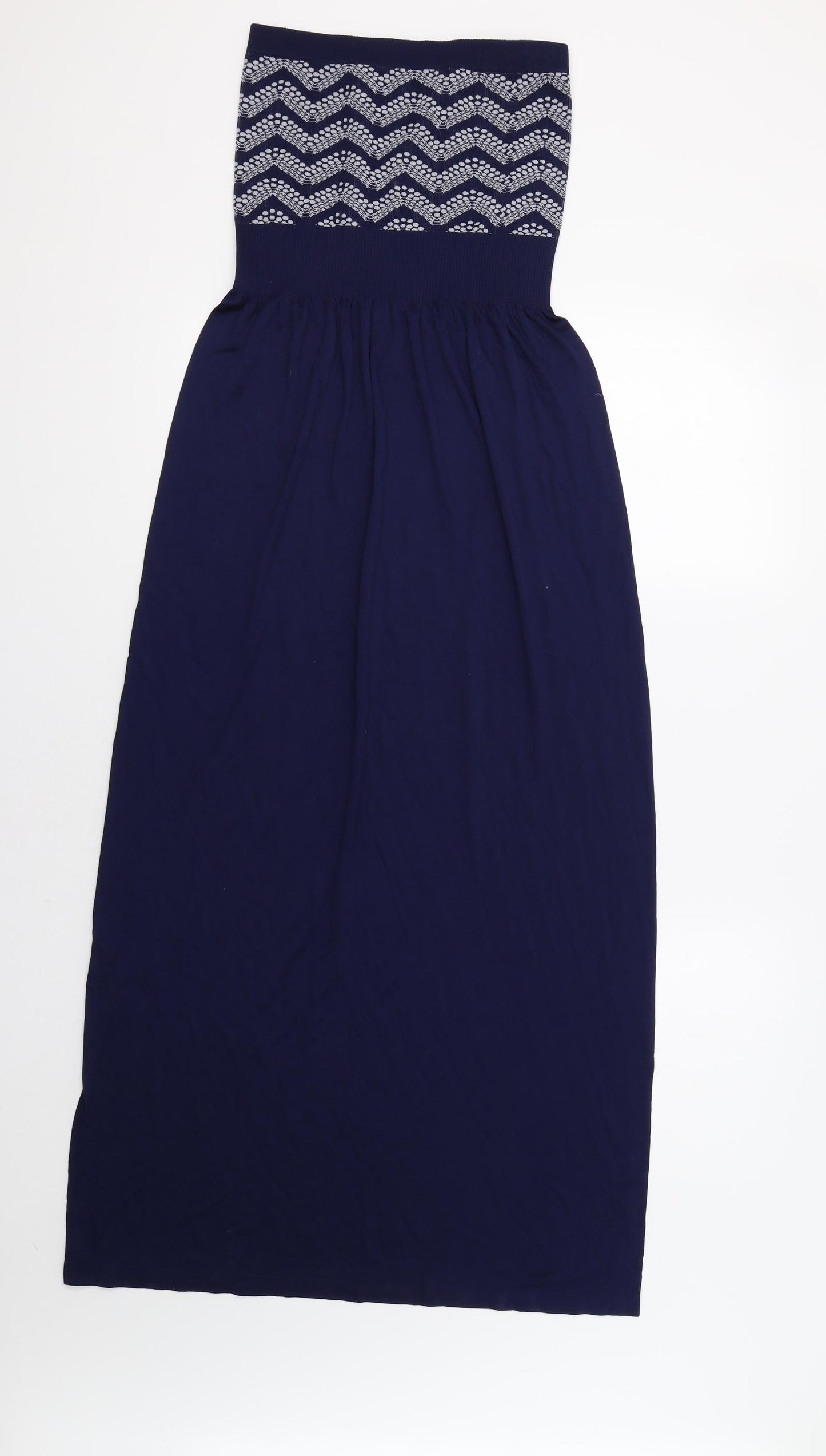 Ocean Club Womens Blue Geometric  Maxi  Size L  - Beach Cover Up