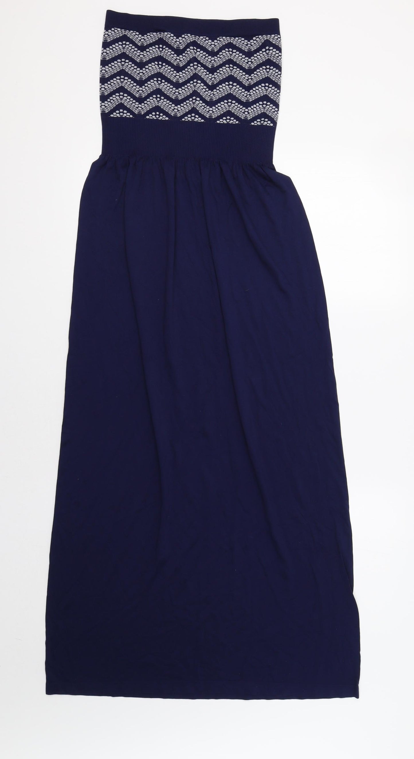 Ocean Club Womens Blue Geometric  Maxi  Size L  - Beach Cover Up