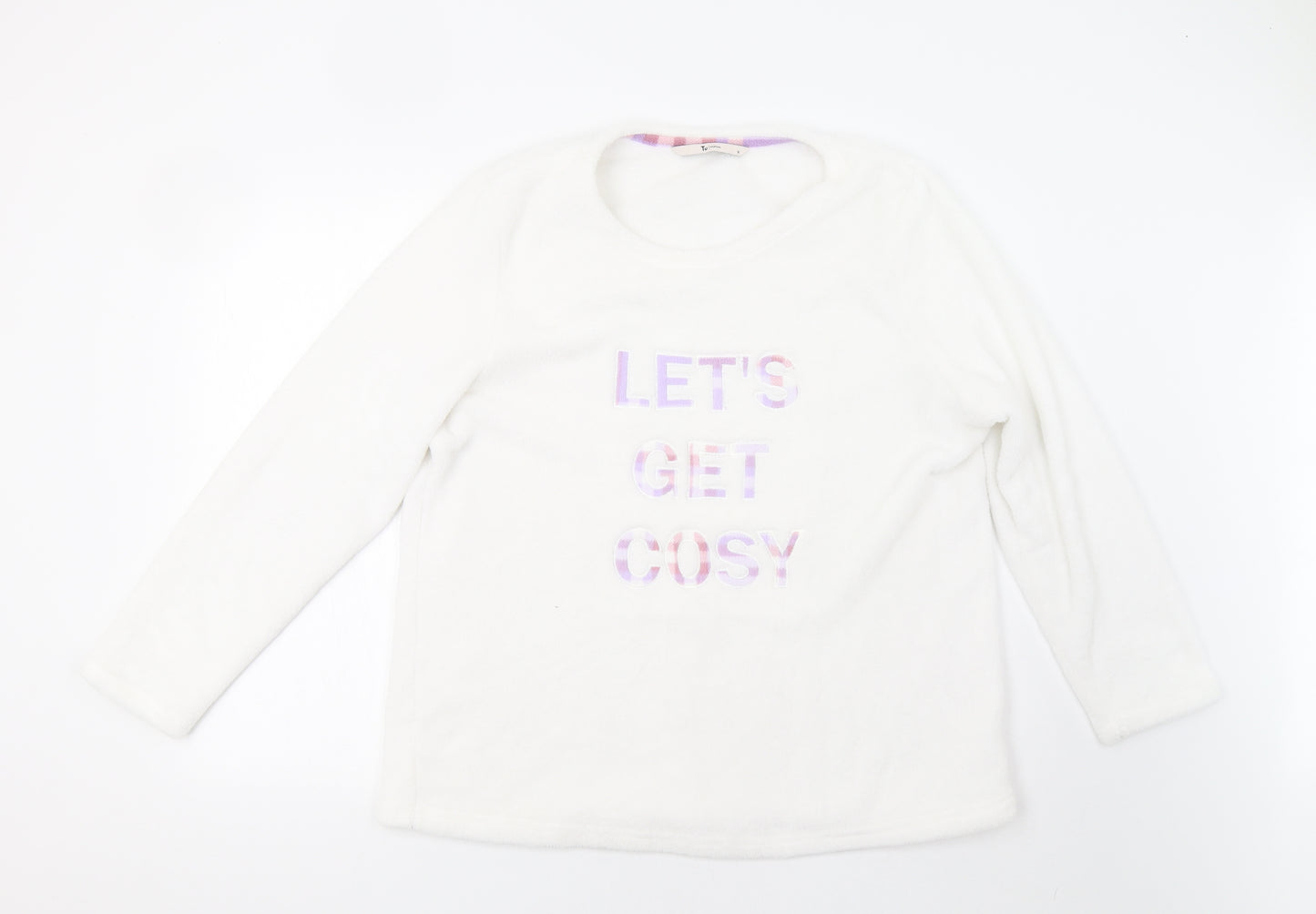 TU Womens White   Top Pyjama Top Size 18  - Cosy
