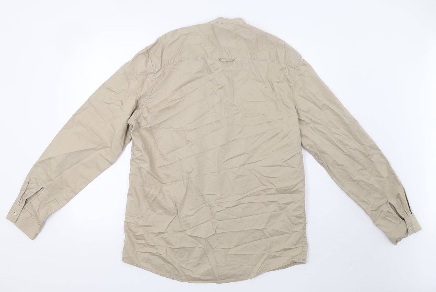 Pull&Bear Mens Beige    Button-Up Size L