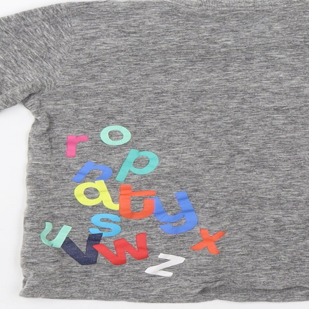 NEXT Baby Grey   Basic T-Shirt Size 12-18 Months  - Alphabet