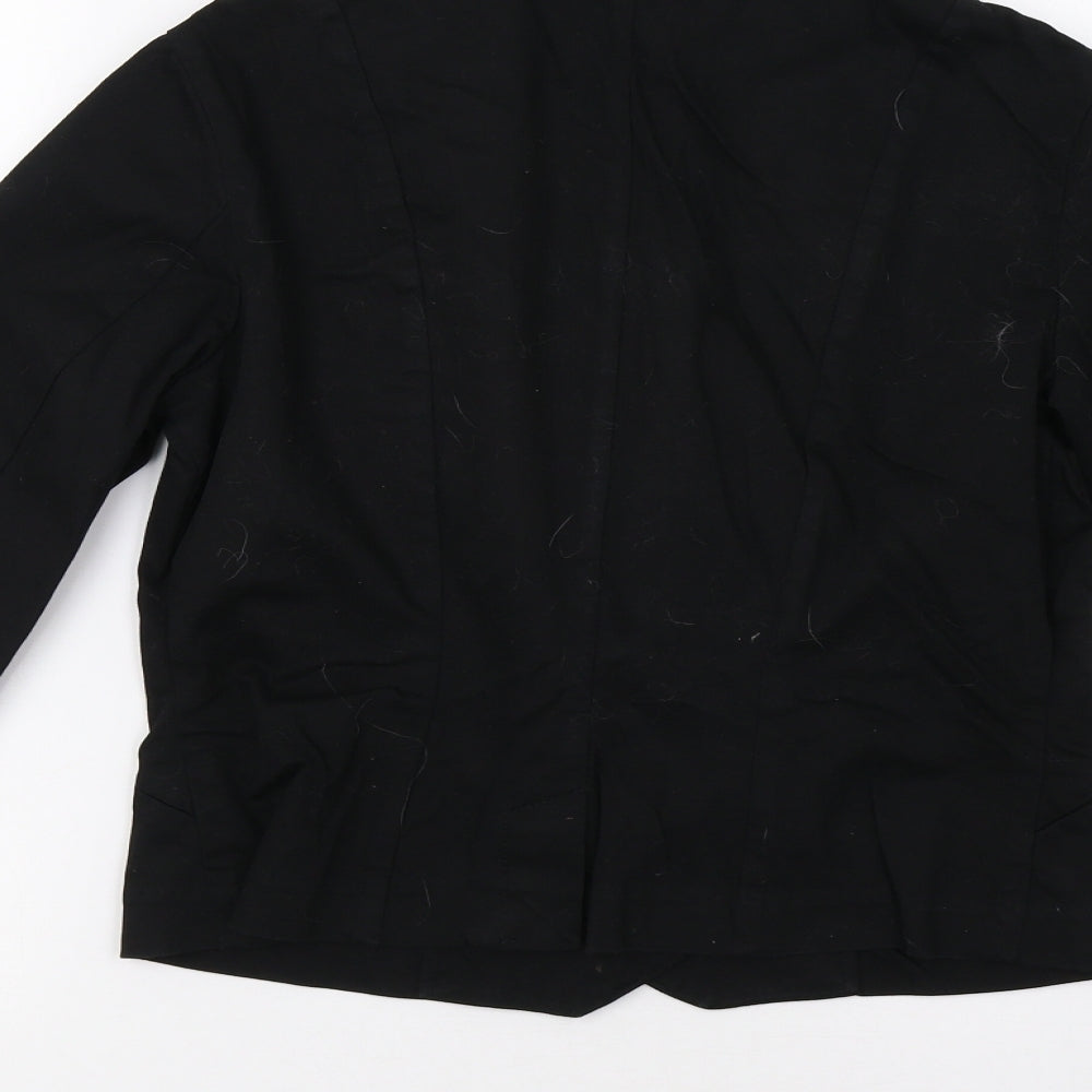 H&M Womens Black   Military Jacket Coatigan Size 10