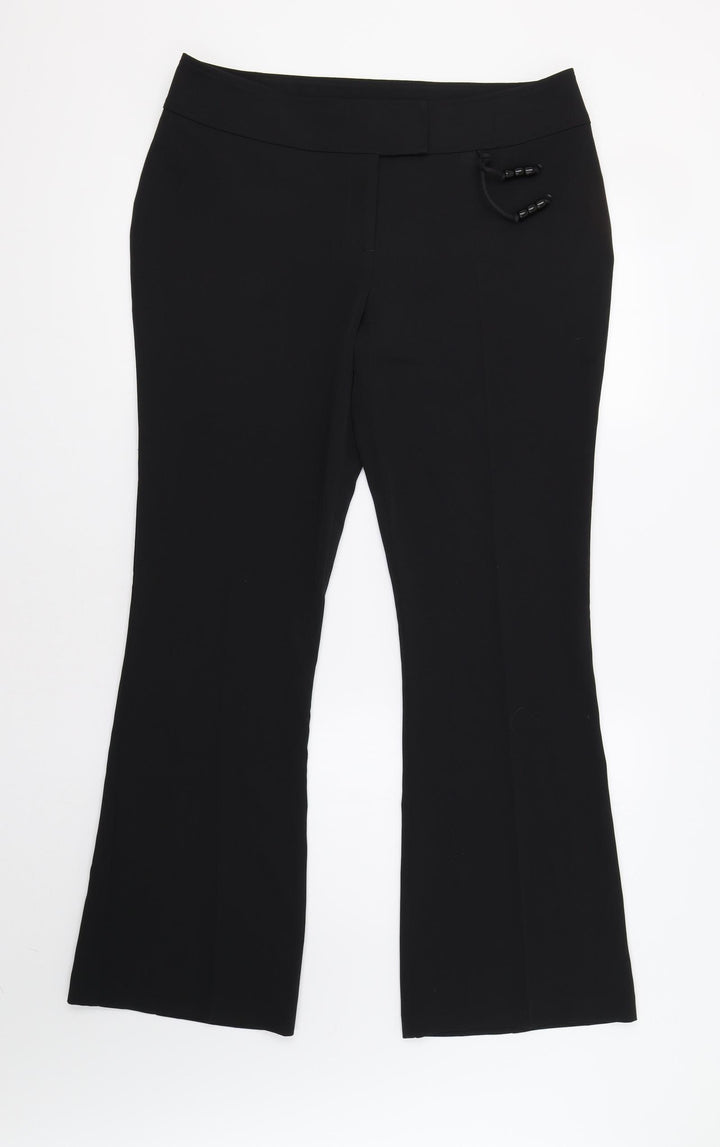 Connected Womens Black Dress Pants Trousers Size 14 L32 in