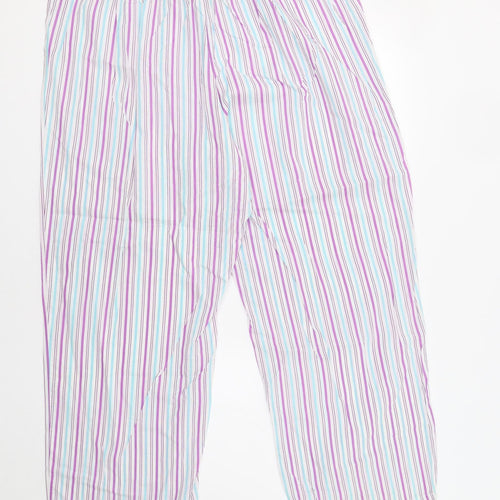 M&S Womens Purple Striped   Pyjama Pants Size 20