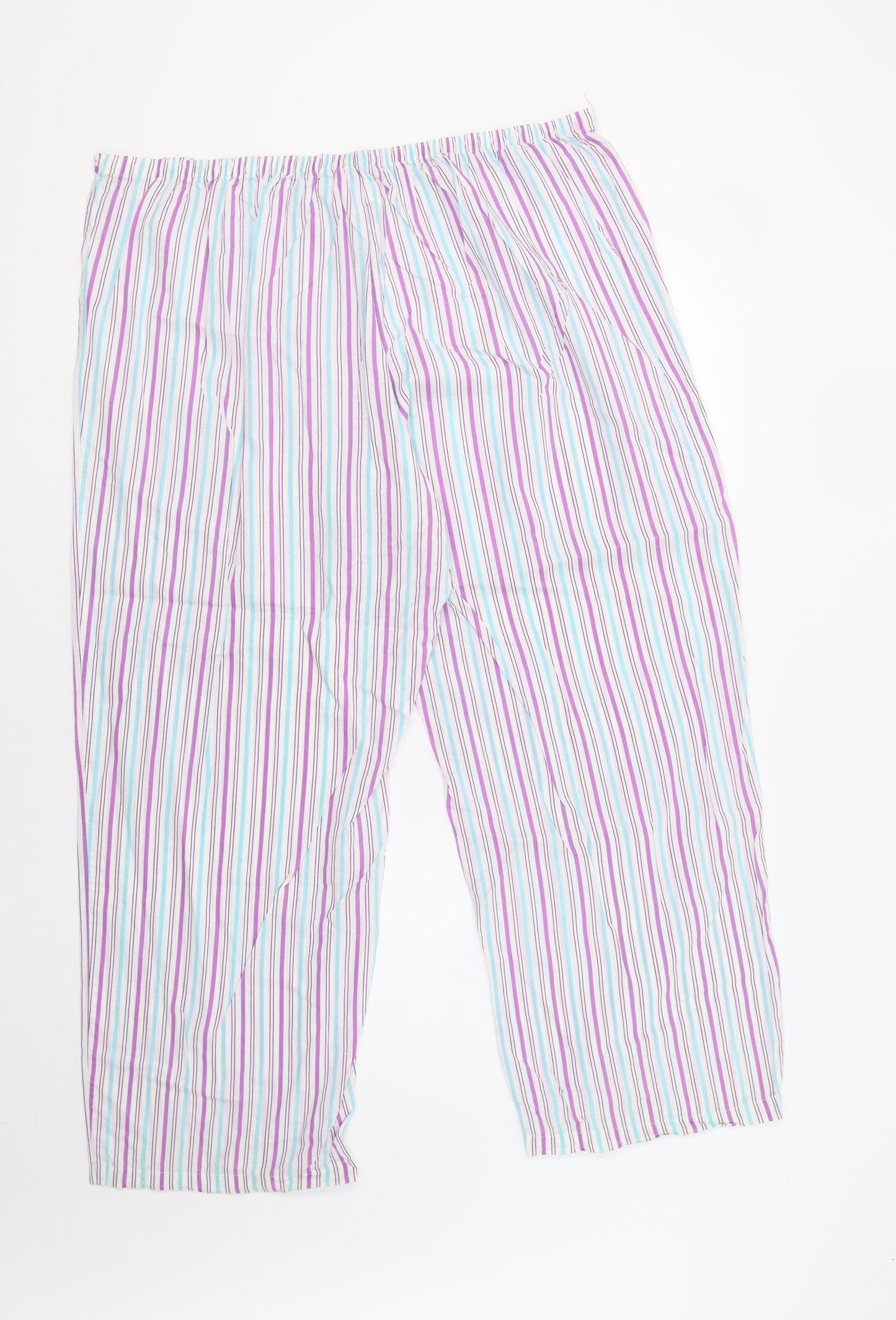 M&S Womens Purple Striped   Pyjama Pants Size 20
