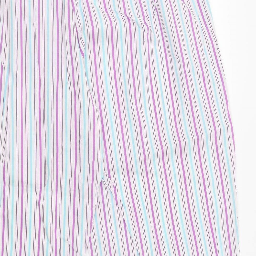 M&S Womens Purple Striped   Pyjama Pants Size 20