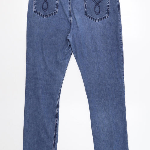 M&S Womens Blue   Straight Jeans Size 14 L29 in