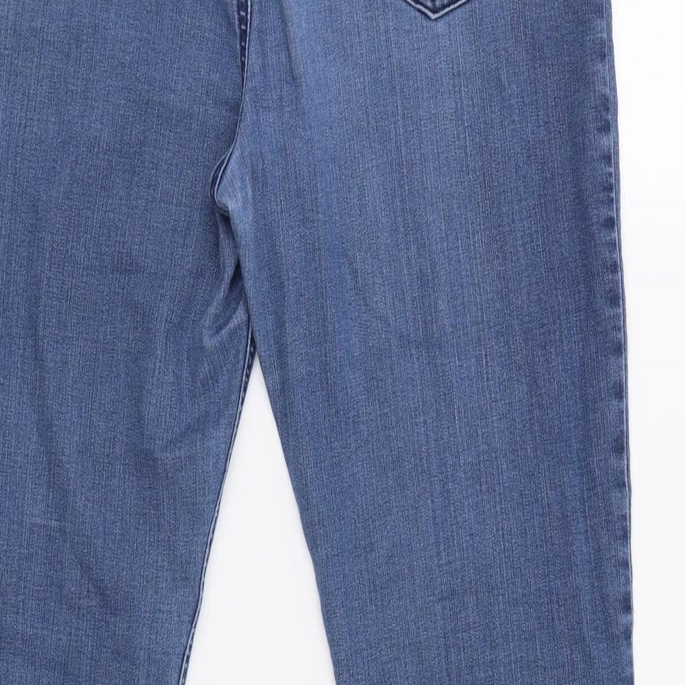 M&S Womens Blue   Straight Jeans Size 14 L29 in