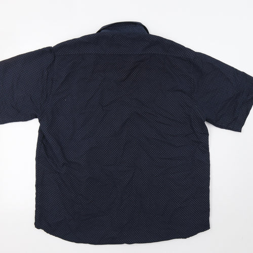 Giorgio Mens Blue Geometric   Button-Up Size L