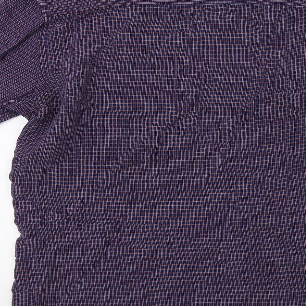 F&F Mens Blue Check   Button-Up Size M