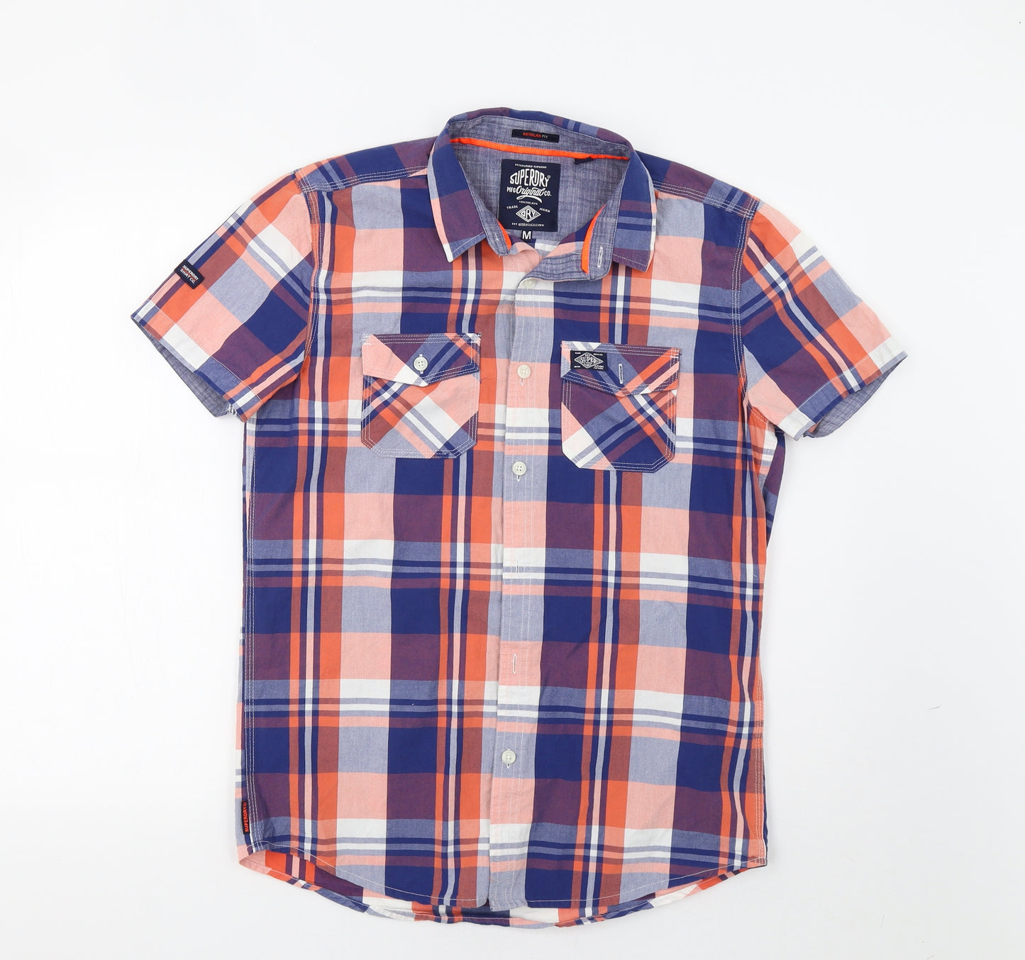 Superdry Mens Blue Check   Button-Up Size M