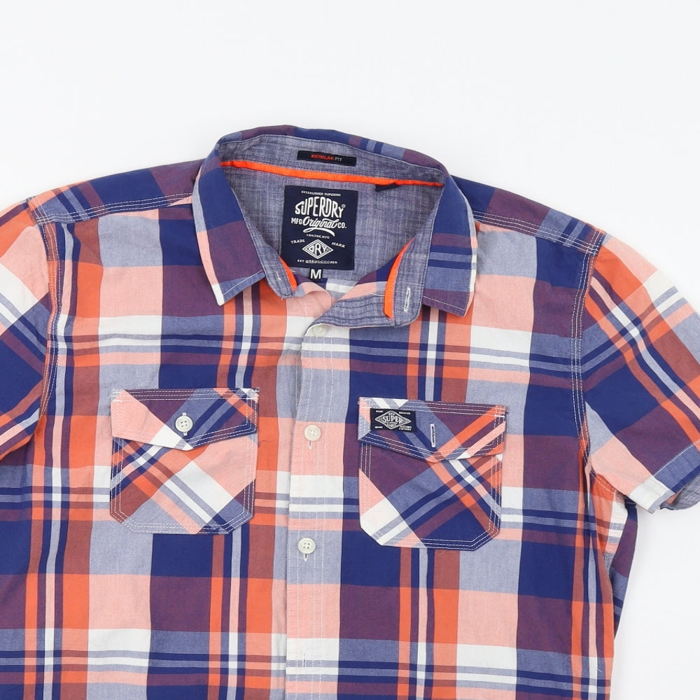 Superdry Mens Blue Check   Button-Up Size M