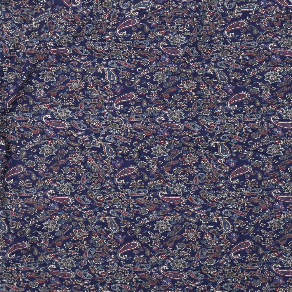NEXT Mens Blue Paisley   Button-Up Size XL