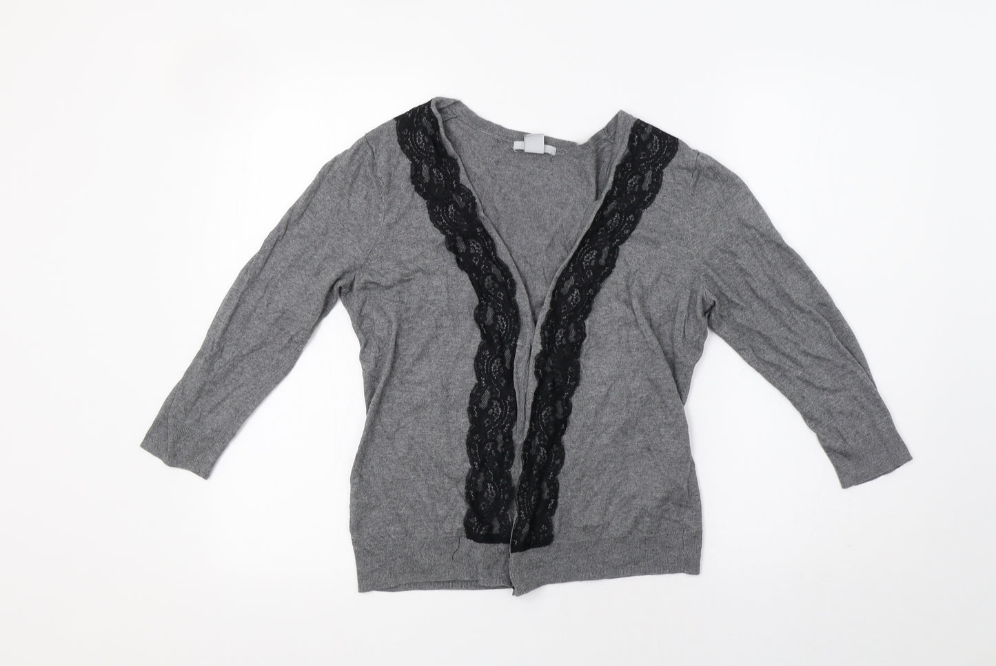 H&M Womens Grey   Cardigan Jumper Size M