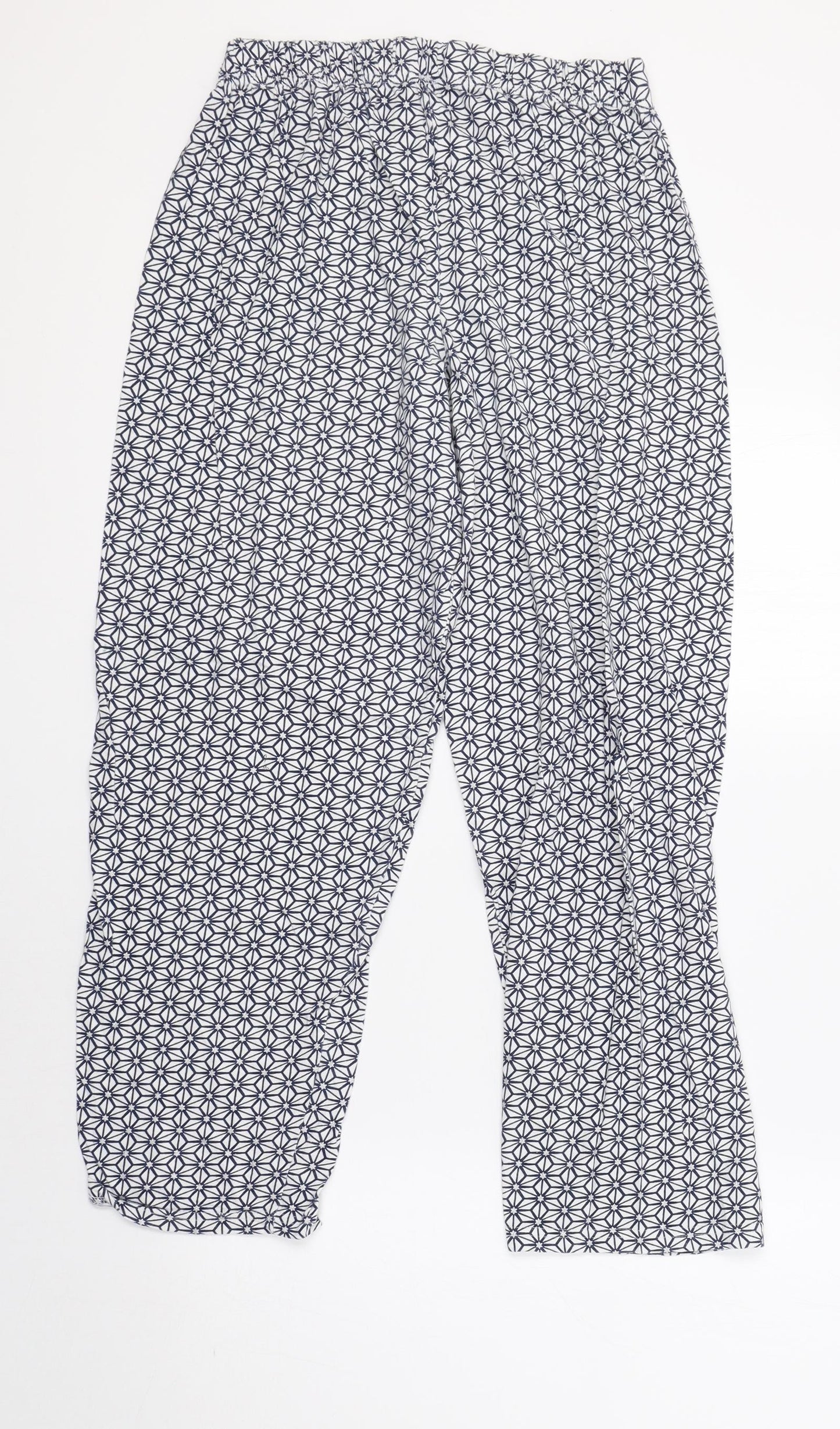 Primark Womens Blue Geometric   Pyjama Pants Size M