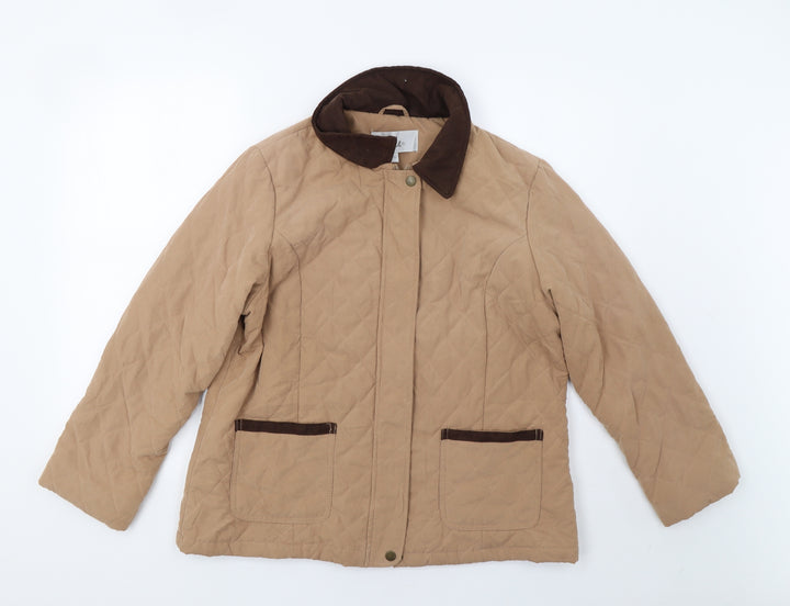 Isle Womens Brown Anorak Jacket Size 16