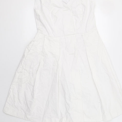 Holly Willoughby Womens White   Fit & Flare  Size 14