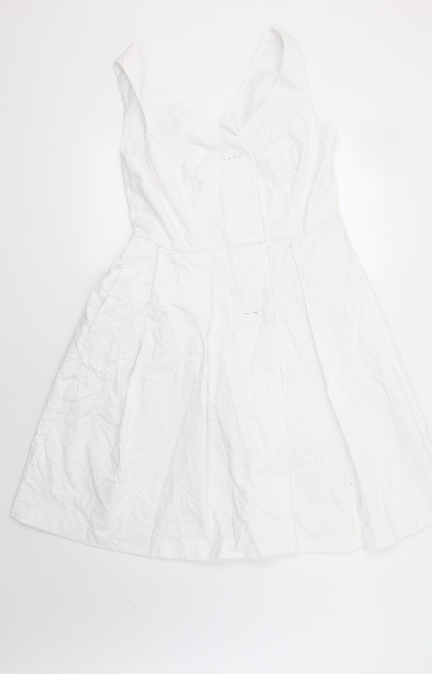Holly Willoughby Womens White   Fit & Flare  Size 14
