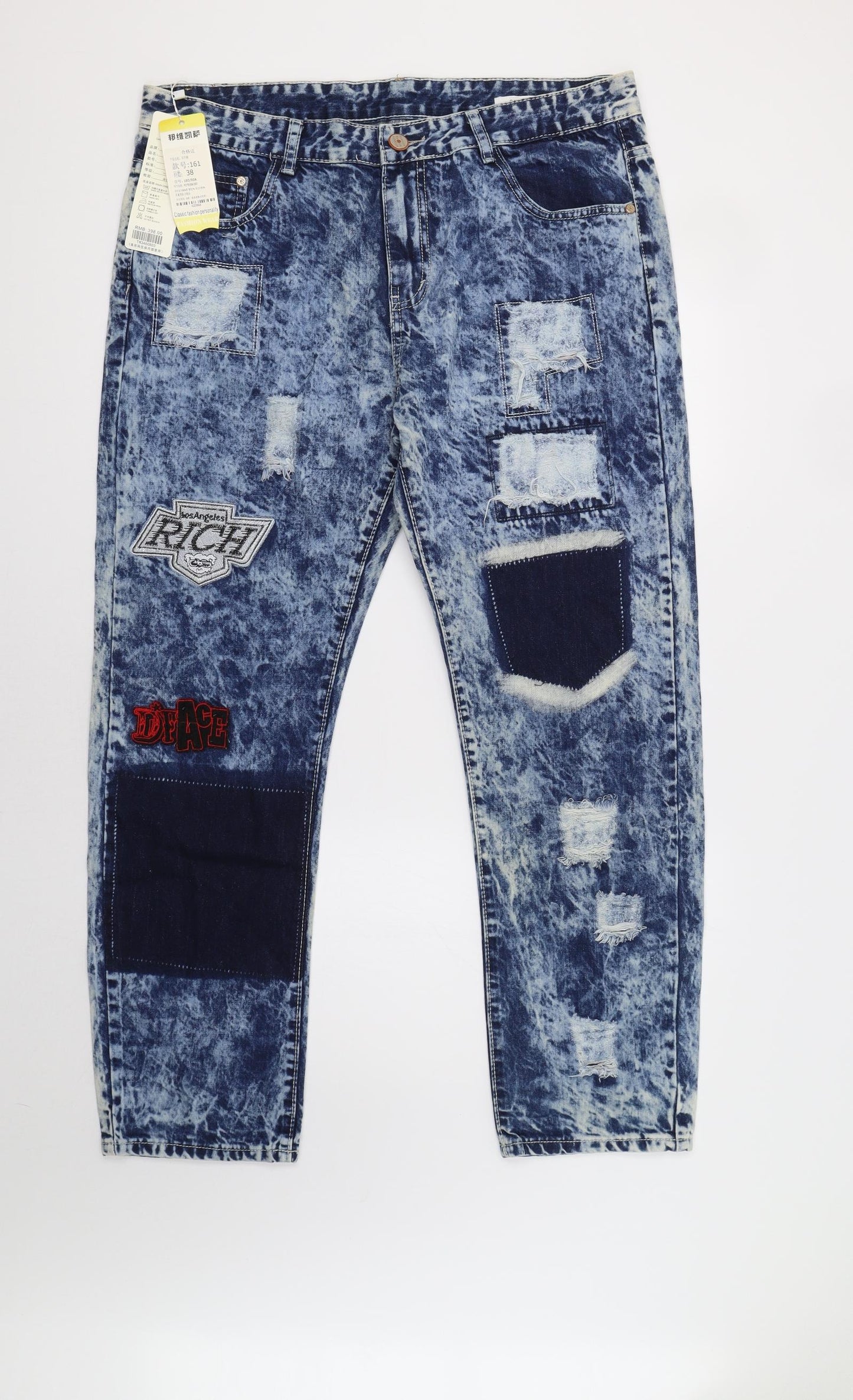 Fashion Wear Mens Blue   Straight Jeans Size 38 L30 in - Batik