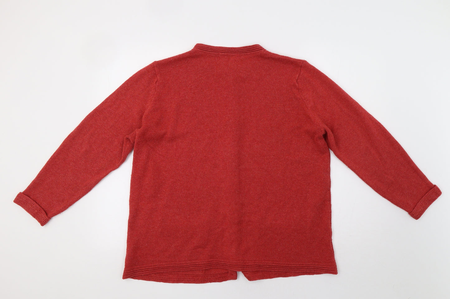 M&S Womens Red   Cardigan Jumper Size 20