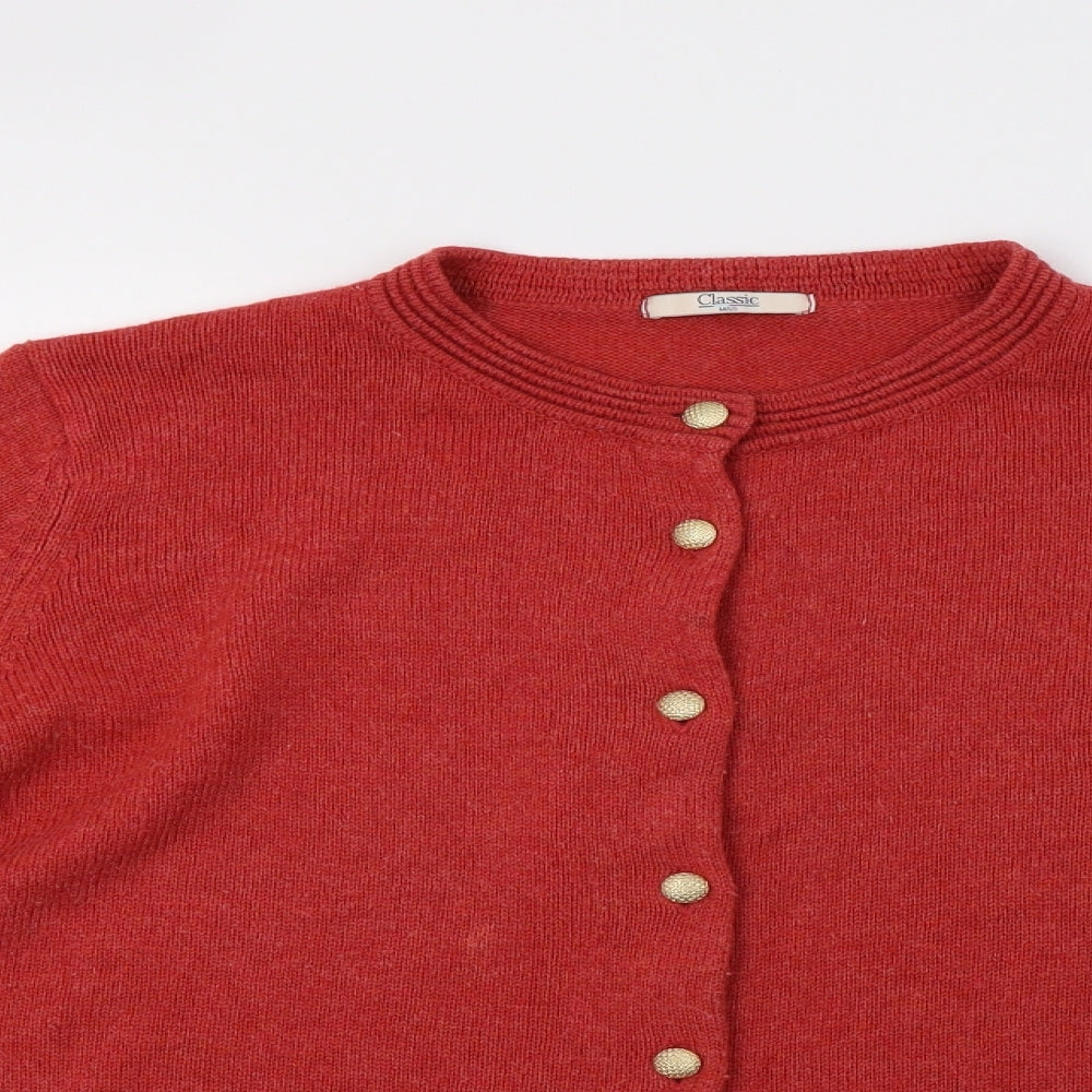 M&S Womens Red   Cardigan Jumper Size 20