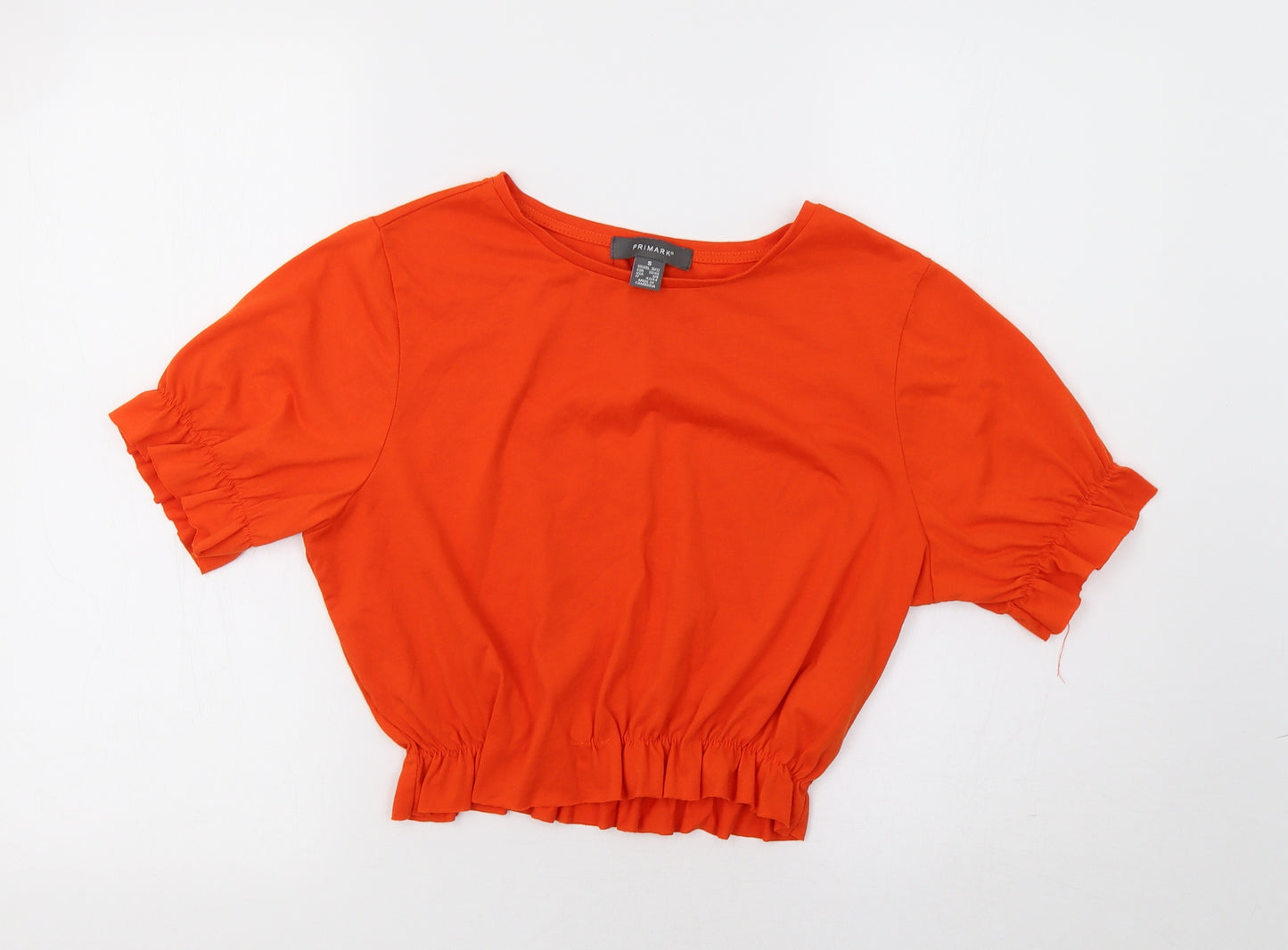 Primark Womens Orange   Cropped Blouse Size S
