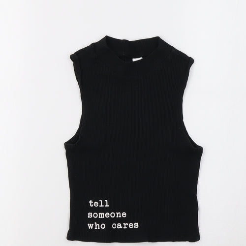 H&M Womens Black   Basic T-Shirt Size S