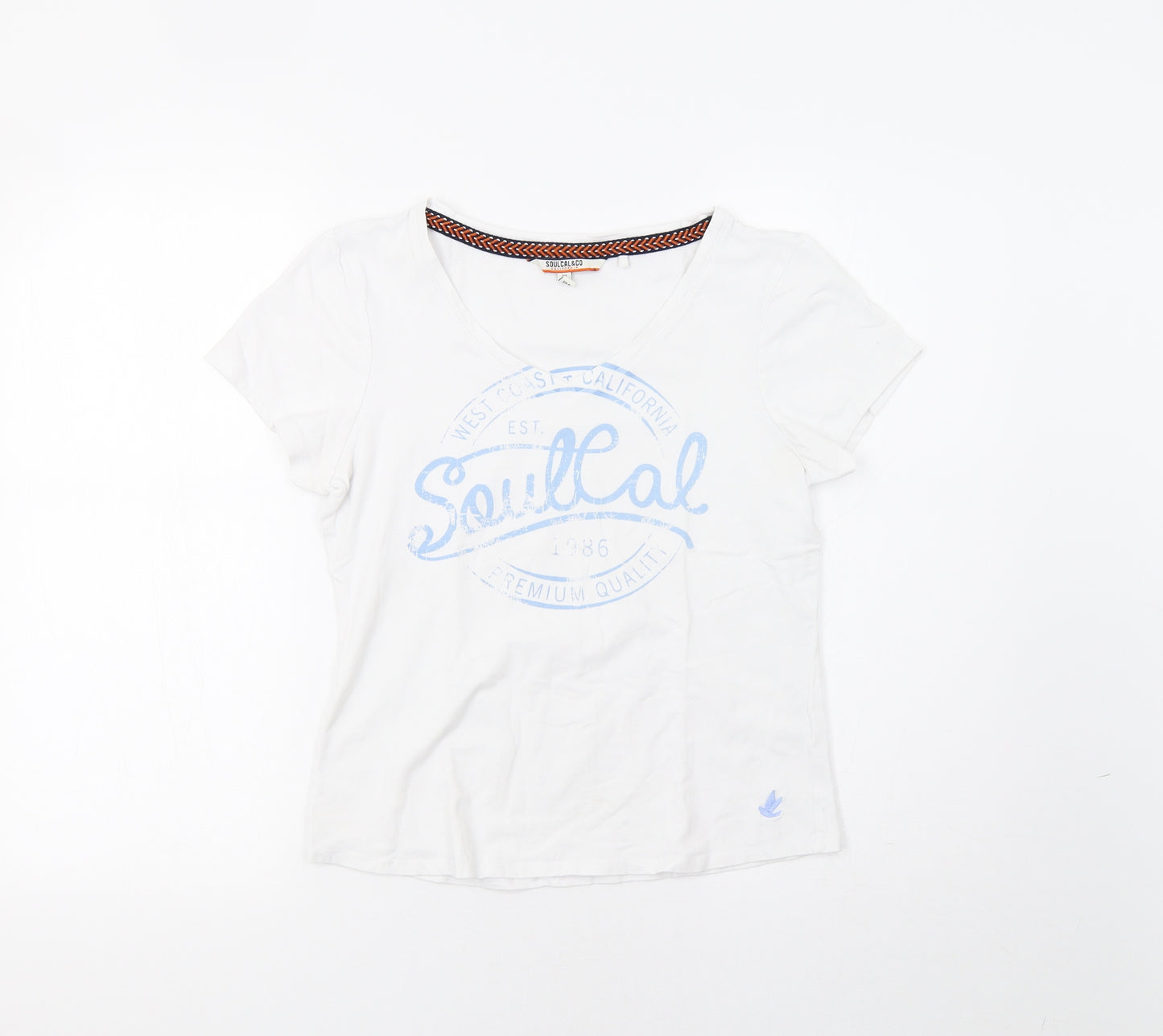 SoulCal&Co Womens White   Basic T-Shirt Size 12