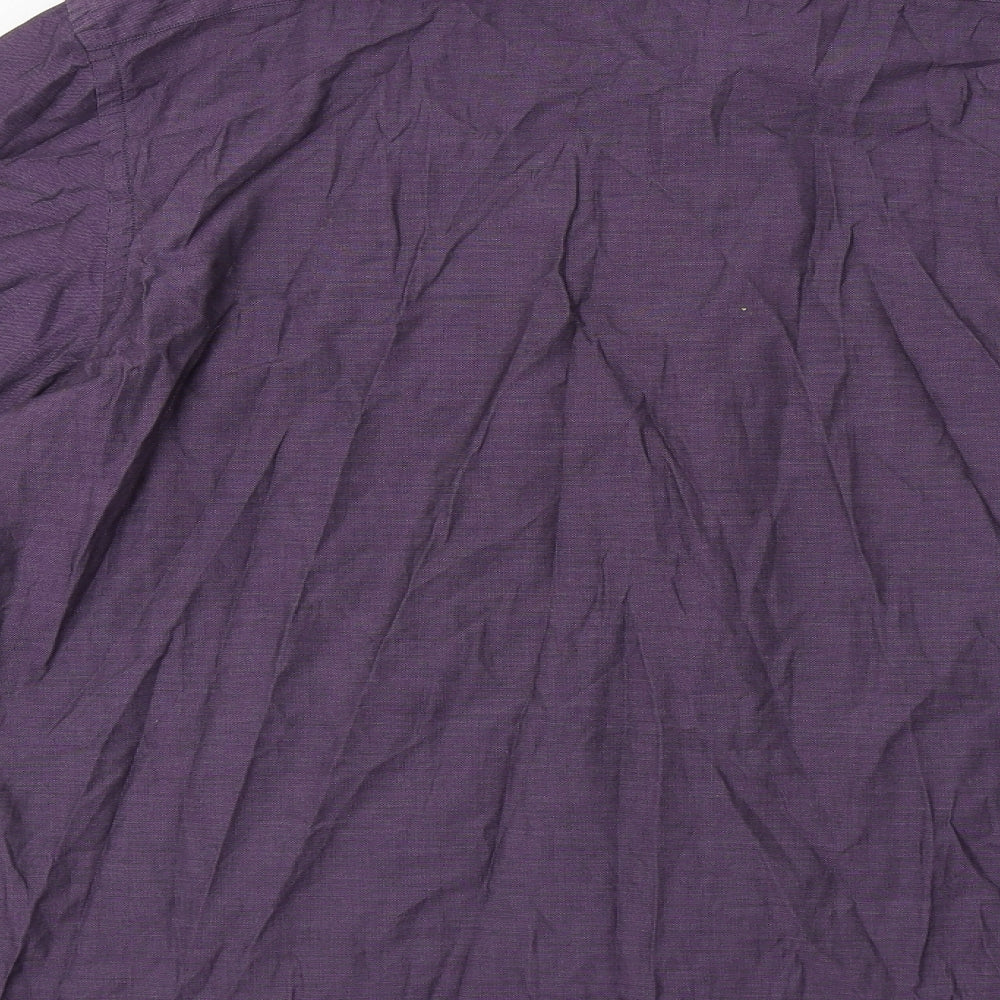 M&S Mens Purple    Dress Shirt Size 17.5