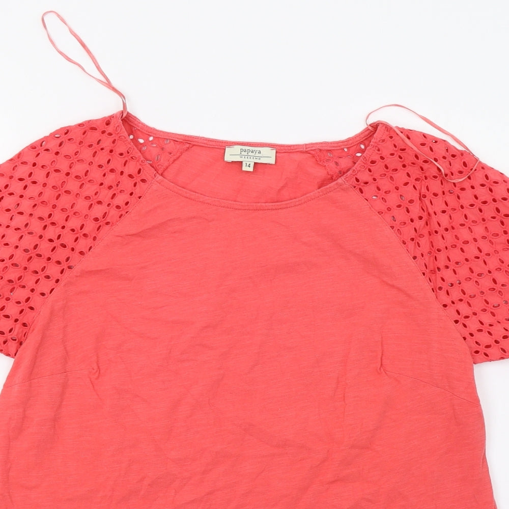 Papaya Womens Pink   Basic Blouse Size 14