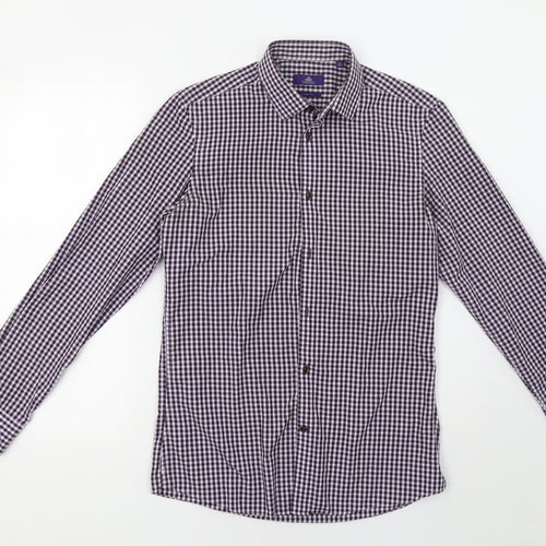 NEXT Mens Blue Check   Button-Up Size 15