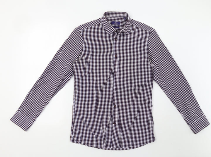 NEXT Mens Blue Check   Button-Up Size 15