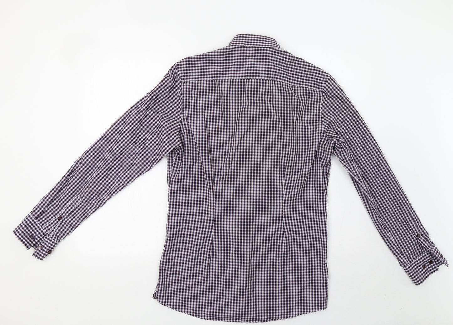 NEXT Mens Blue Check   Button-Up Size 15