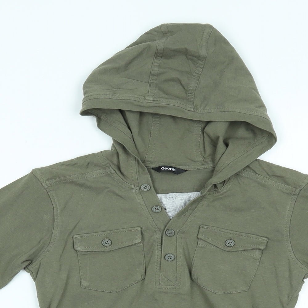 George Boys Green   Pullover Hoodie Size 7-8 Years