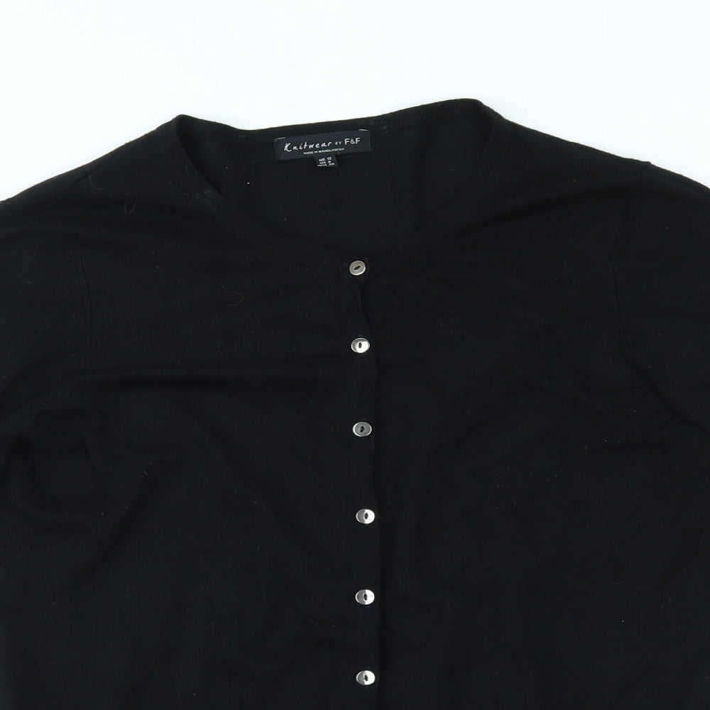 F&F Womens Black   Cardigan Jumper Size 12