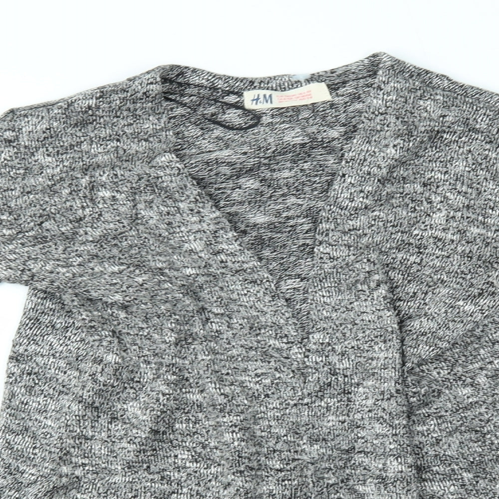 H7M Girls Grey   Cardigan Jumper Size 8-9 Years